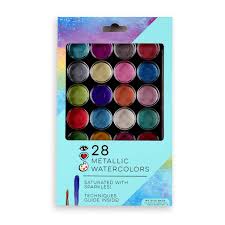 28 Metalic Watercolors