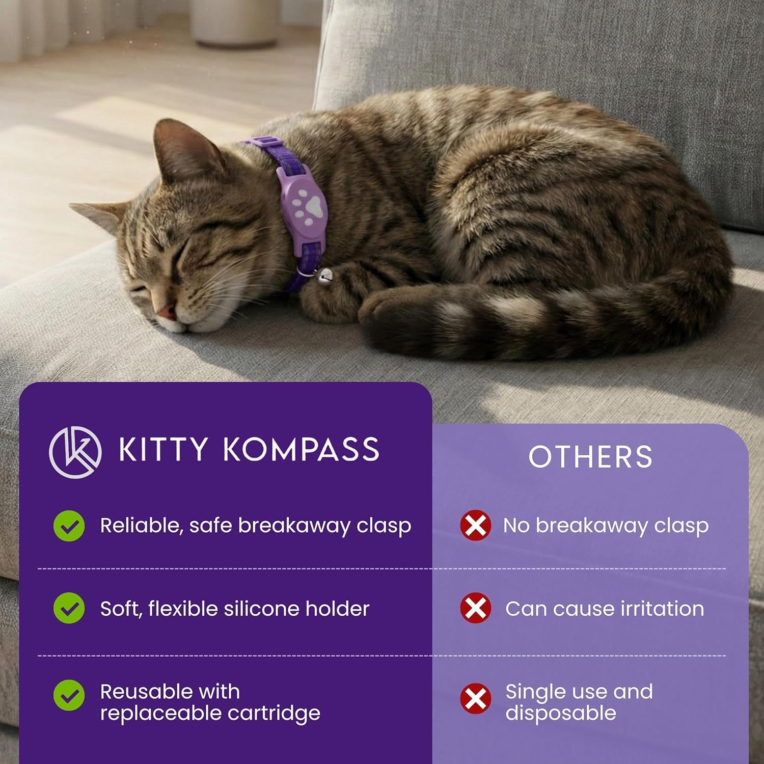 Cat Calming Collar Plus Breakaway Pheromone Collar for Stress Relief