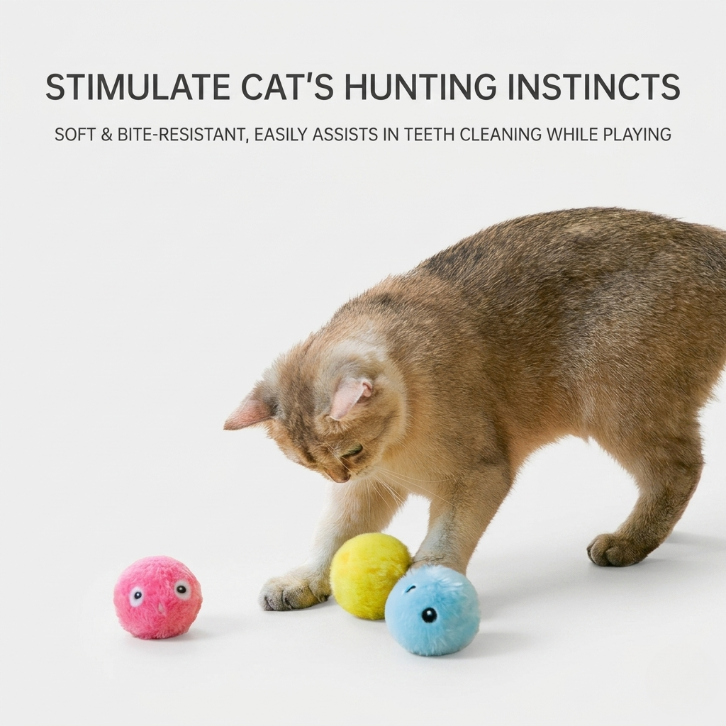 Plush Squeaker Balls (Pack of 3)