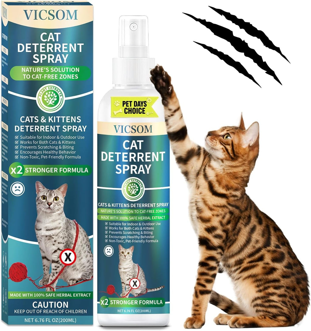 Cat Deterrent Spray for Furniture Scratching & Chewing Indoor Outdoor