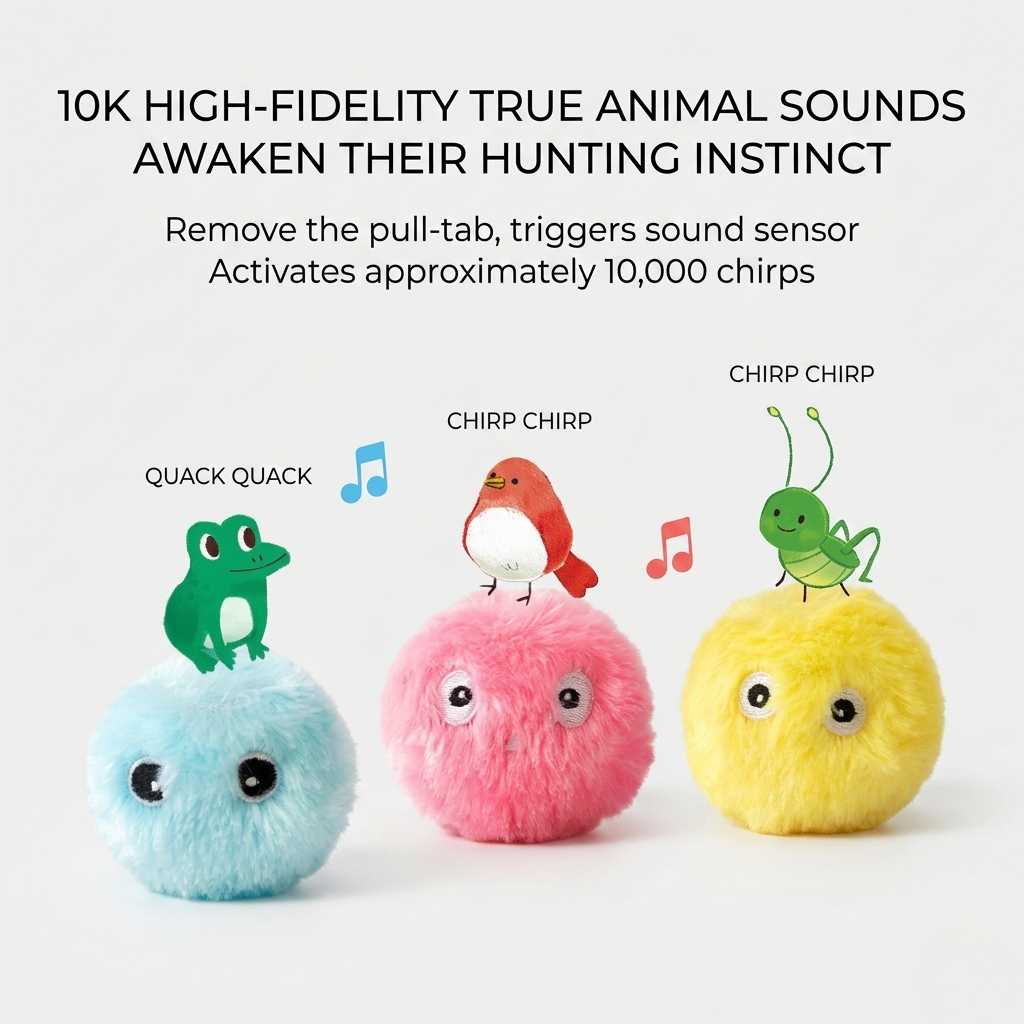 Plush Squeaker Balls (Pack of 3)