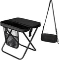 Collapsible Travel Stool with Side Storage Pouch
