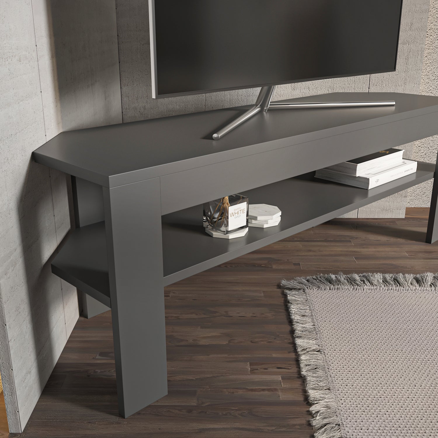 Rita 47" Modern Space-Saving Corner TV Stand