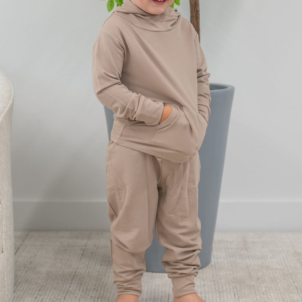 Hooded Jogger Set Just Taupe