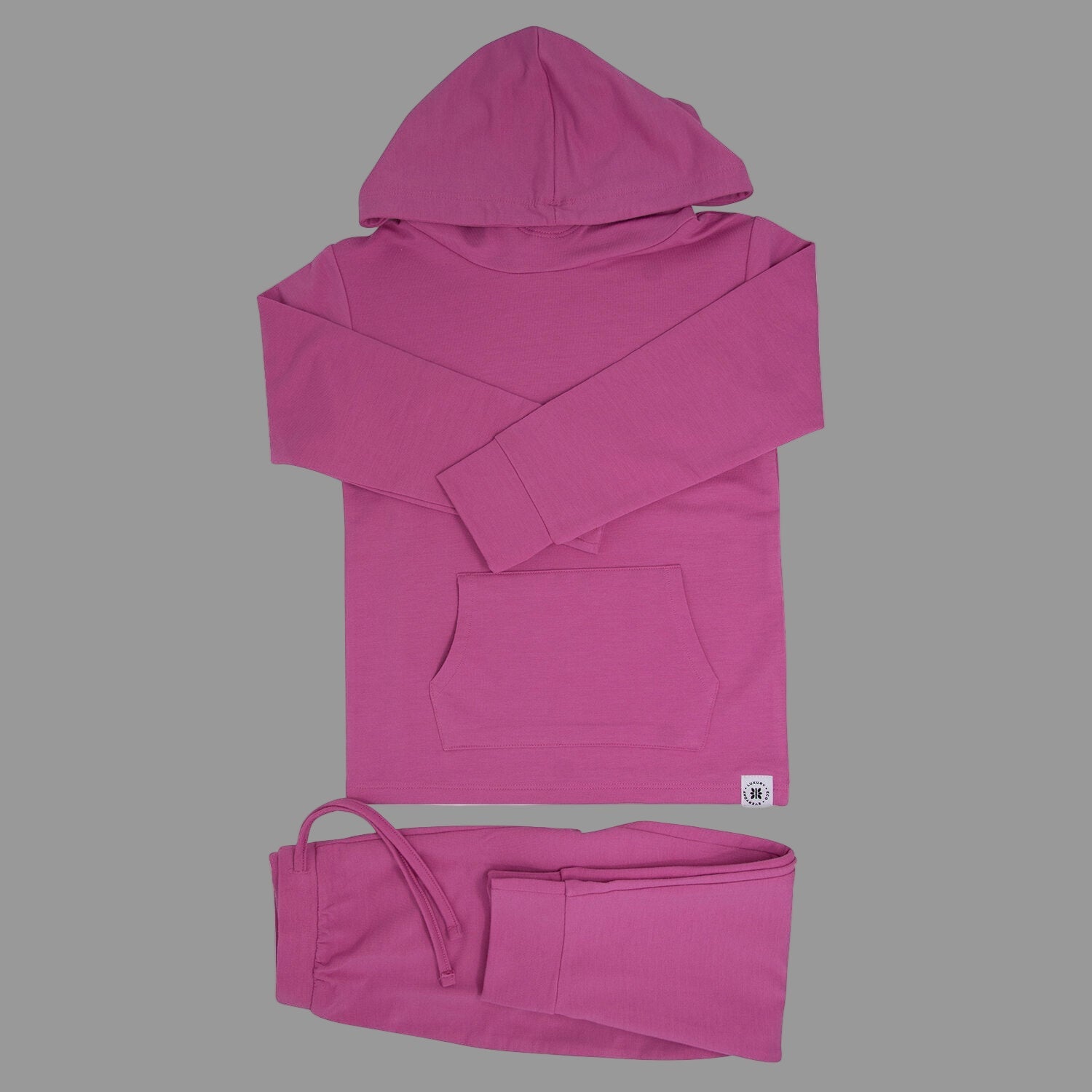 Hooded Jogger Set Raspberry Rose