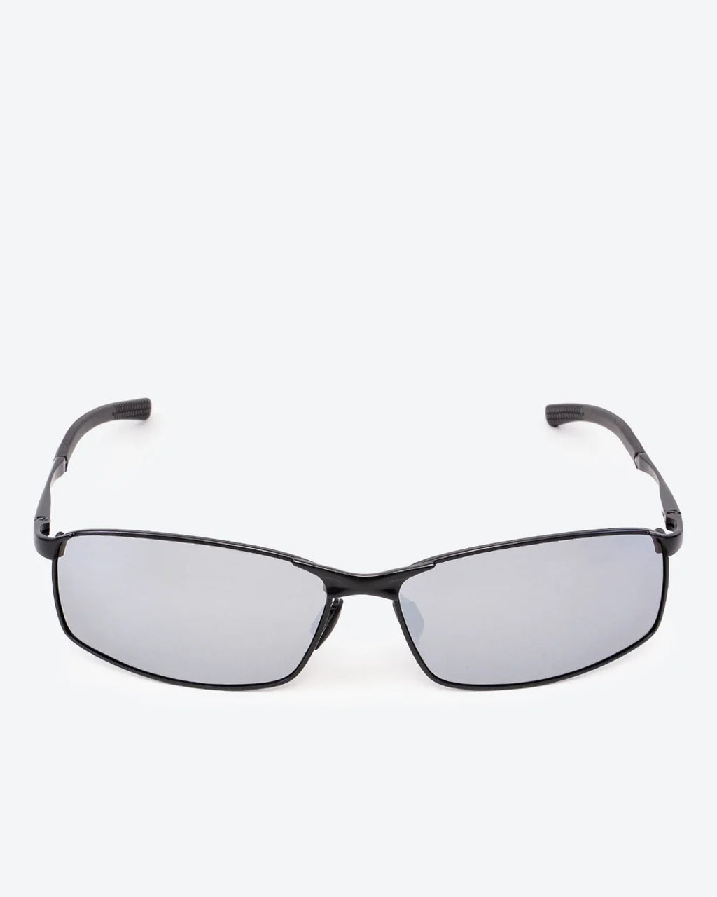 THEO - Silver Mirrored Polarized Lenses, Satin Black Frame