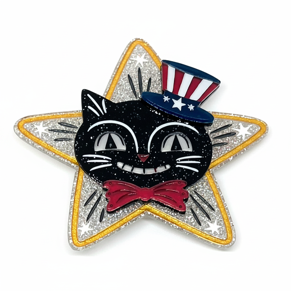 Hiss Bang Pop Brooch by Johanna Parker x Lipstick & Chrome