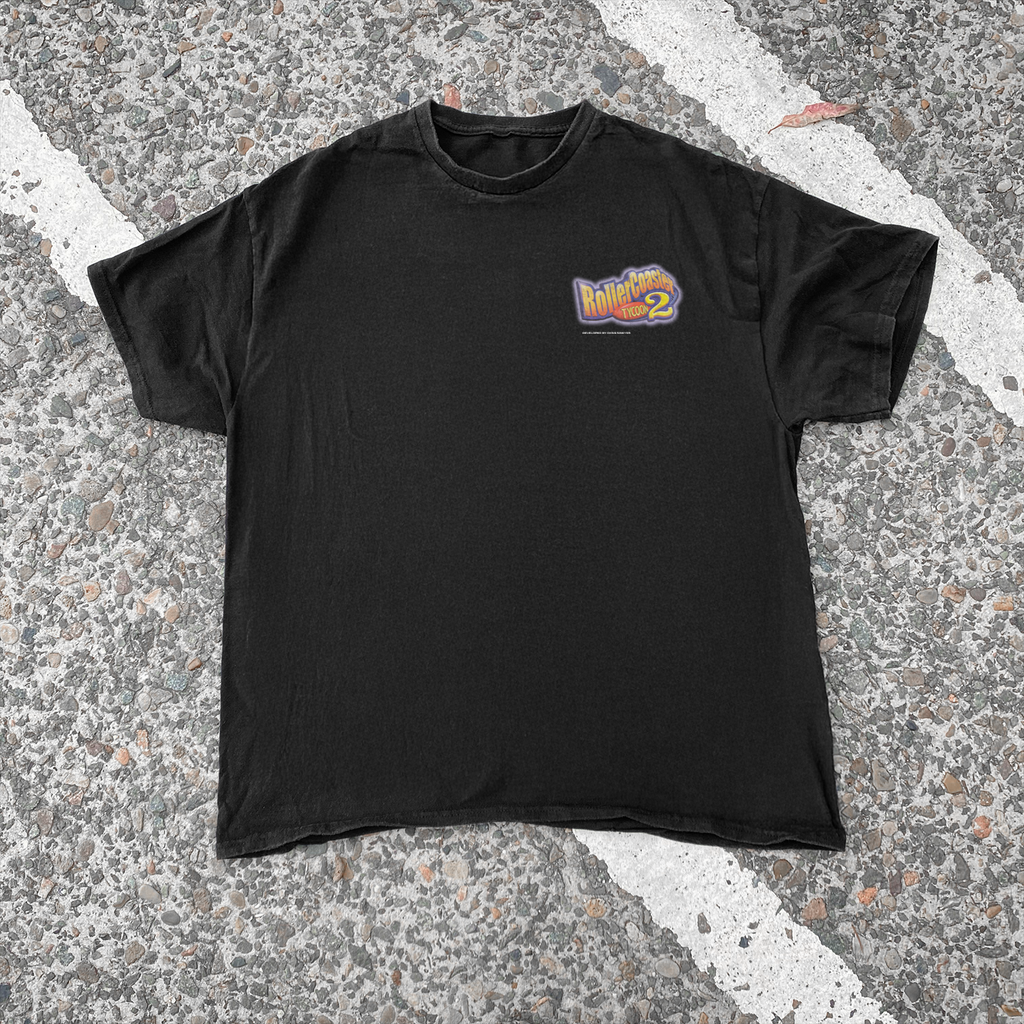 Rollercoaster Tycoon 2' Vintage Wash Black Tee