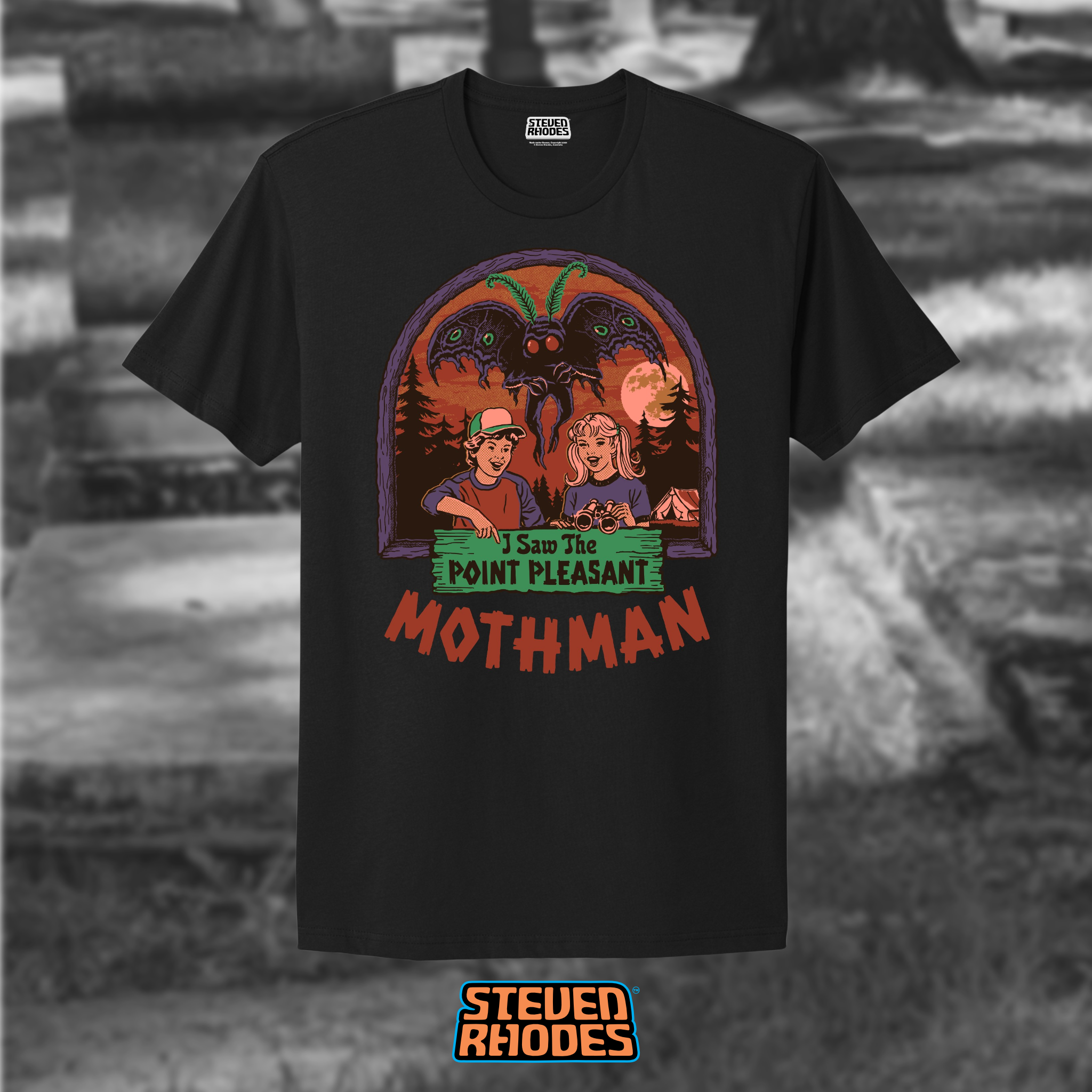 I Saw the Point Pleasant Mothman Black T-shirt