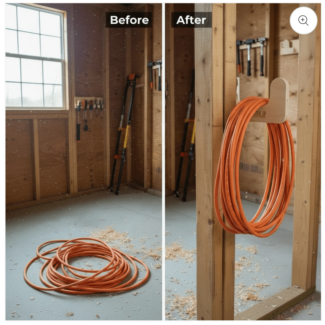 Multi-Purpose Utility Organizer Hooks - Stud Mounted