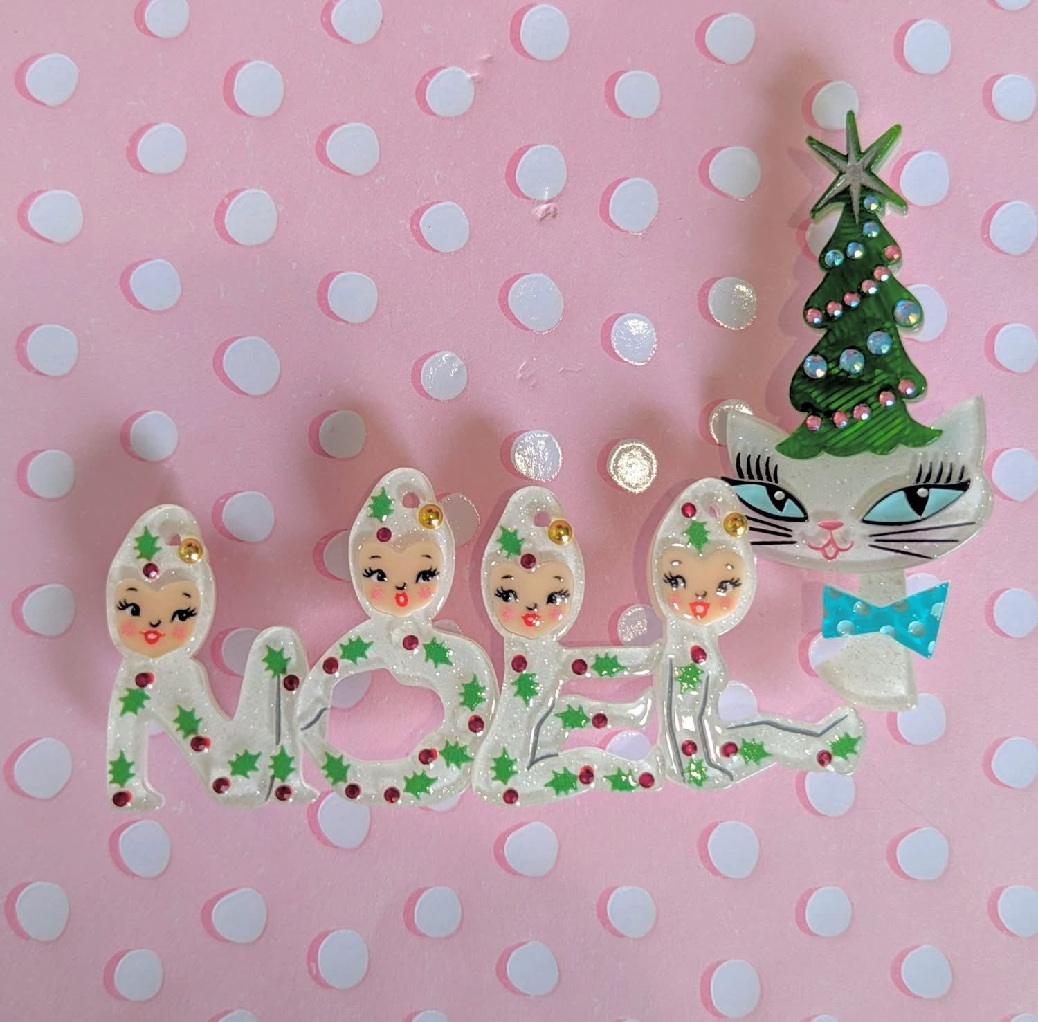 Playful Pixies NOEL Brooch by 50's Vintage Dame x Lipstick & Chrome