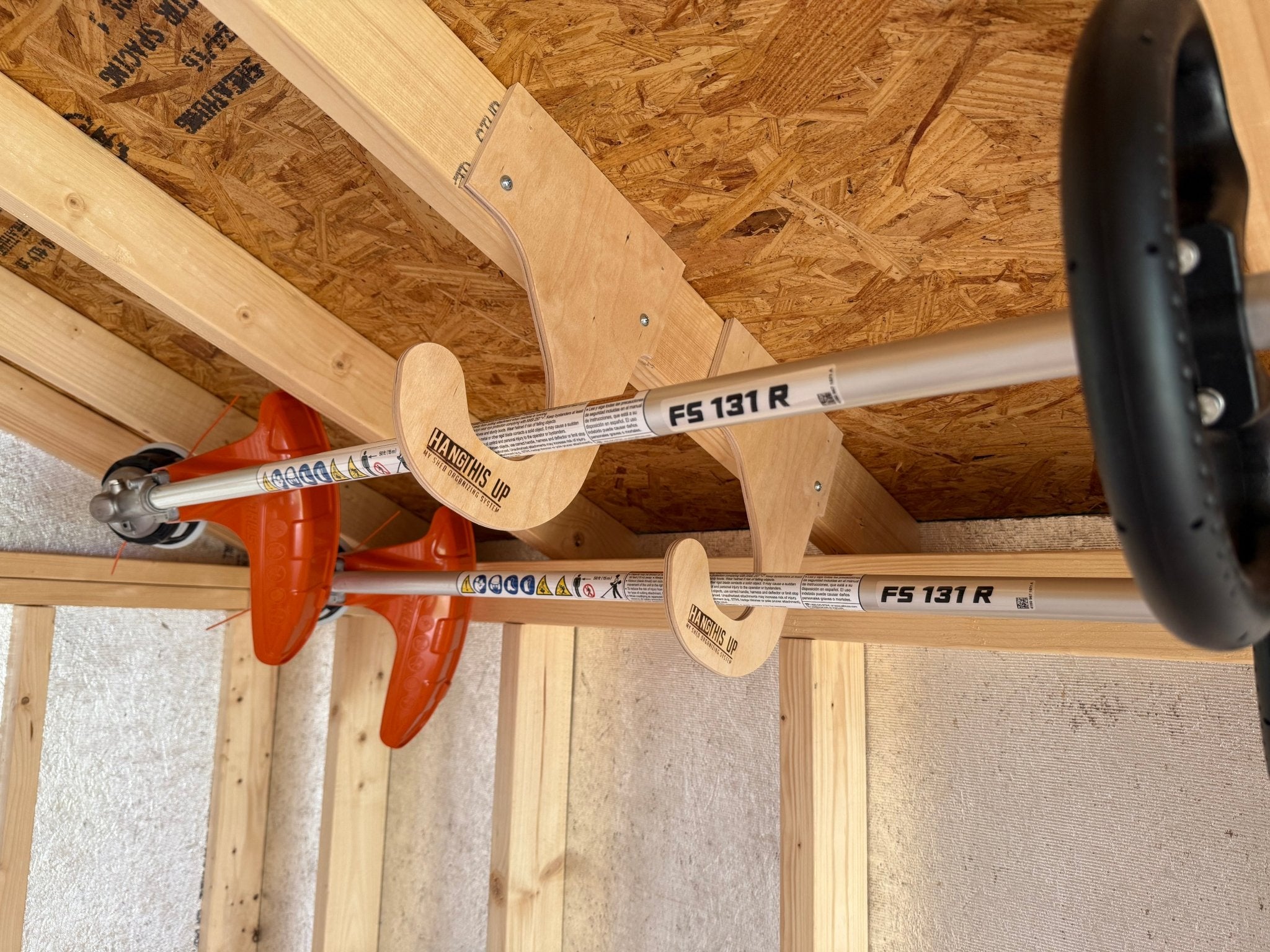 Ceiling Mounted Weed Wacker Rack