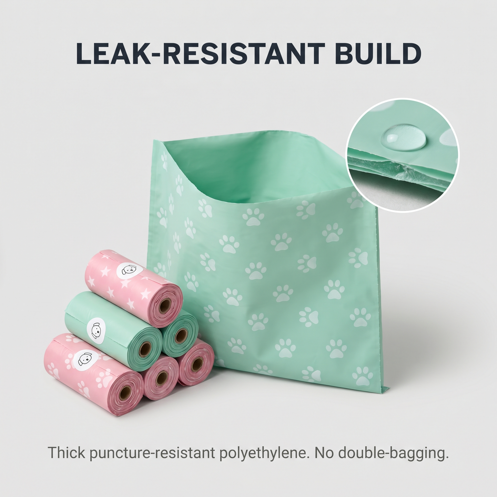 Poop Bags With Dispenser Kit