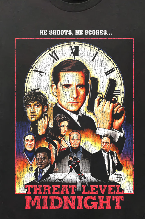 Threat Level Midnight Vintage Black T-Shirt