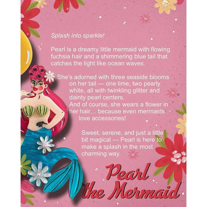 Pearl the Mermaid Brooch by Marla VonDuta x Lipstick & Chrome