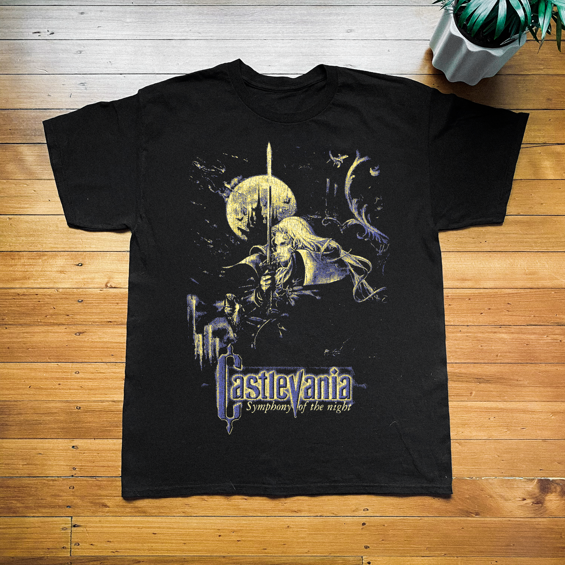 Castlevana Symphony Of The Night Vintage Black T-Shirt
