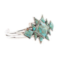 Sharp Blue Turquoise and Sterling Silver Cuff Bracelet