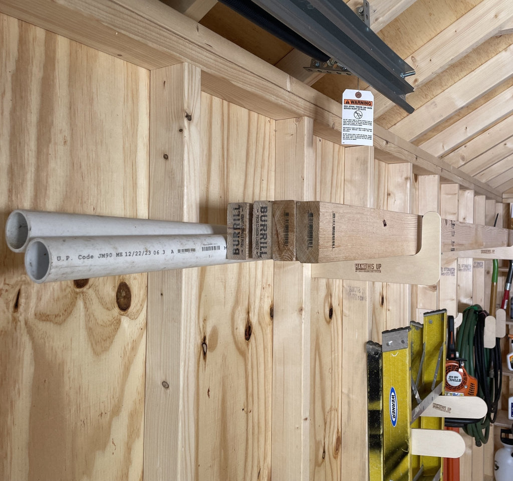 Stud Mounted Shed Storage Organizer