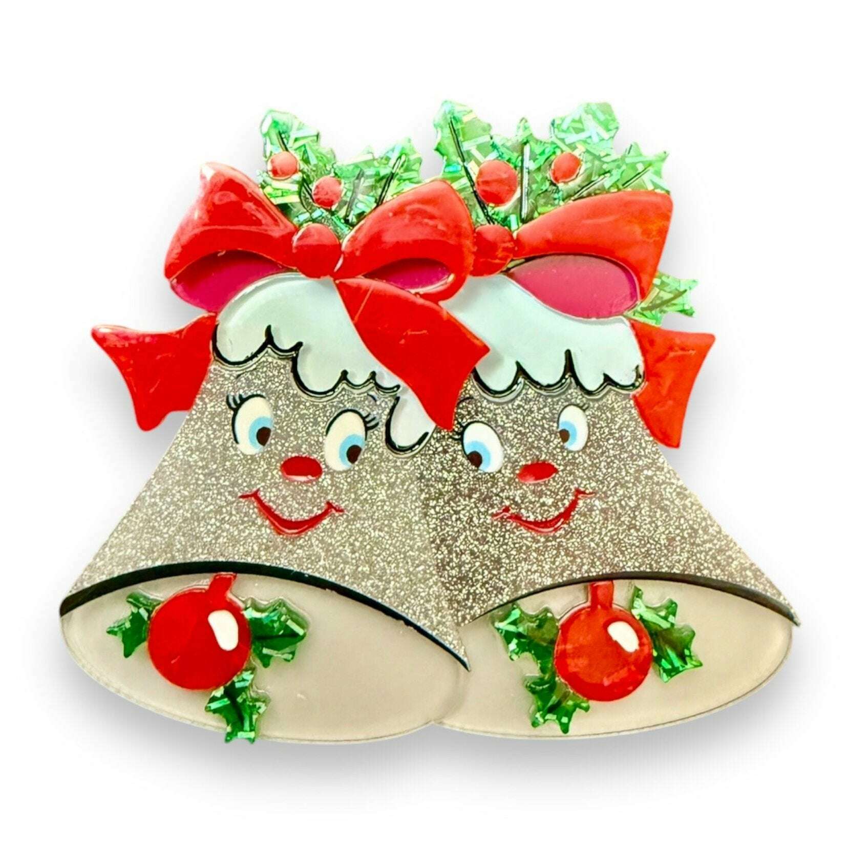 Silver Bells Brooch by Lipstick & Chrome