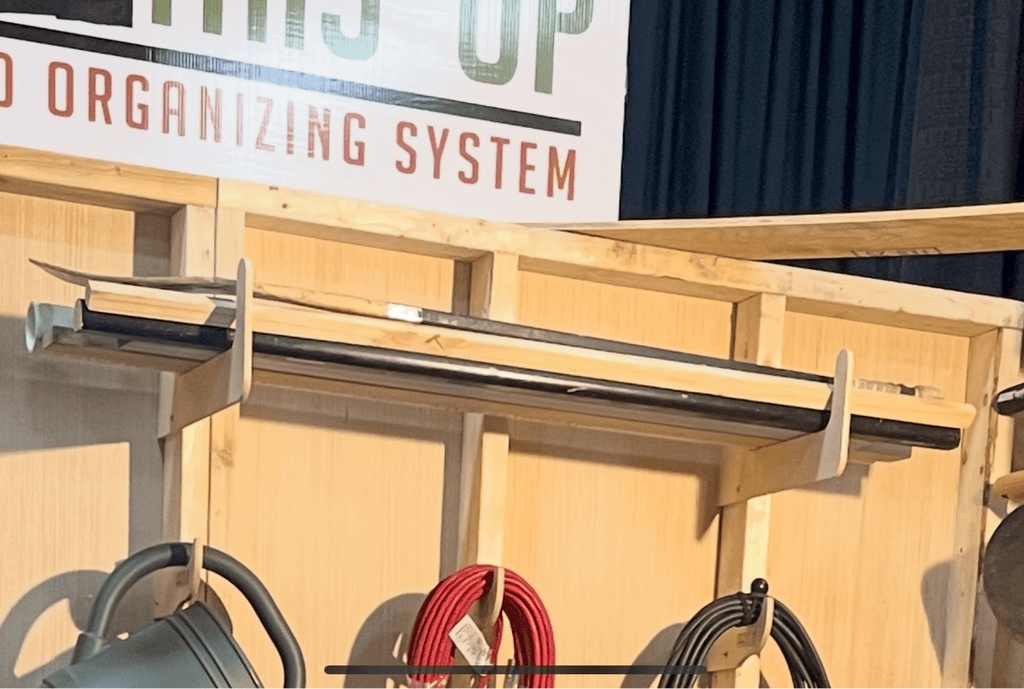 Stud Mounted Shed Storage Organizer