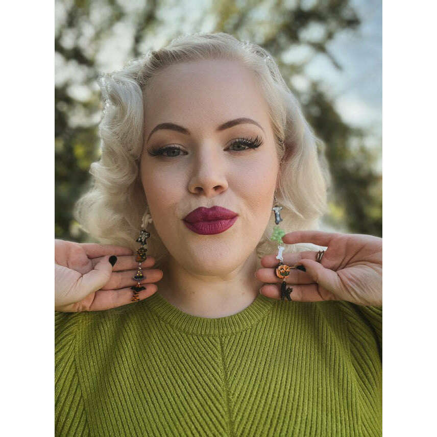 Trick or Treat Halloween Earrings by Lipstick & Chrome