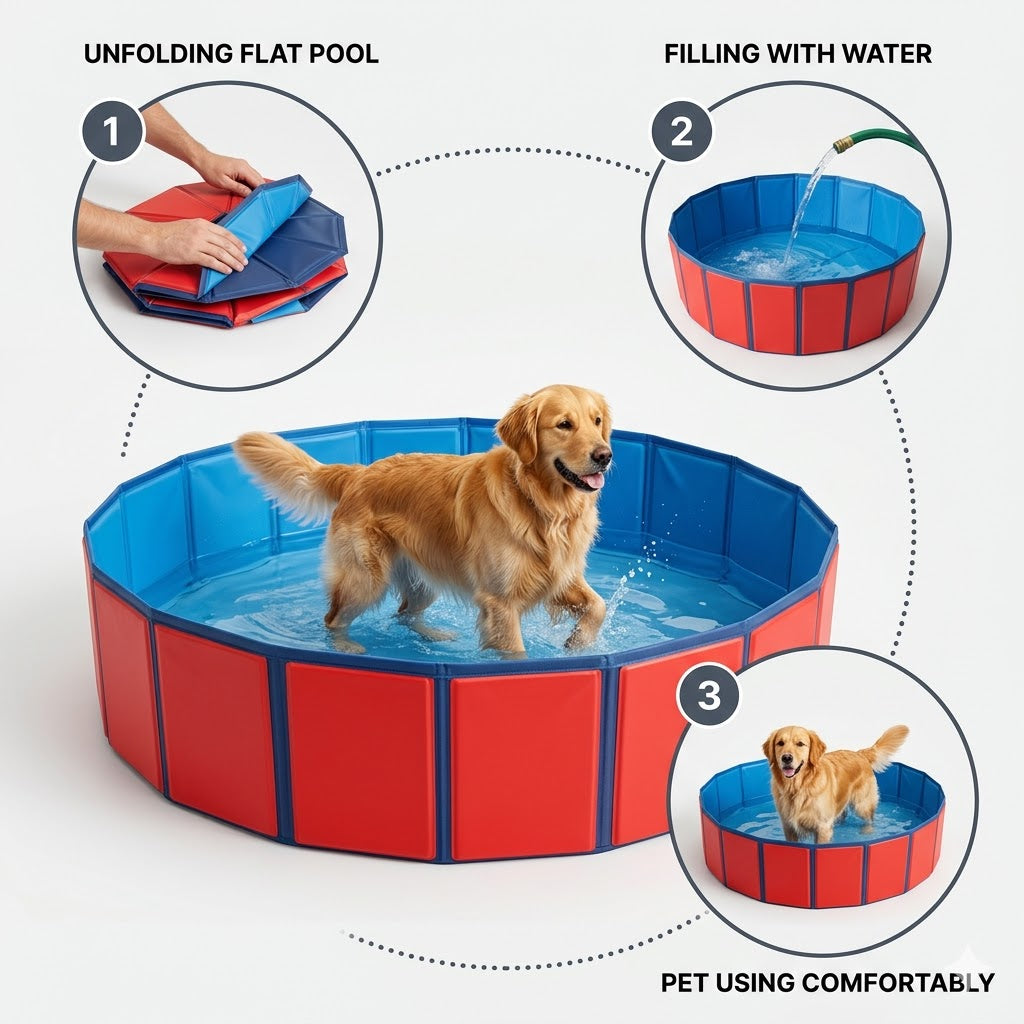 Collapsible Pet Splash & Bath Pool