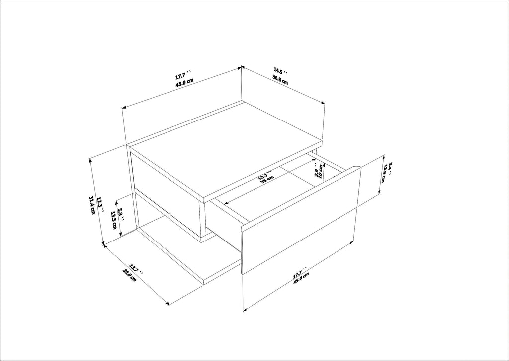 Vivid Floating Modern Nightstand