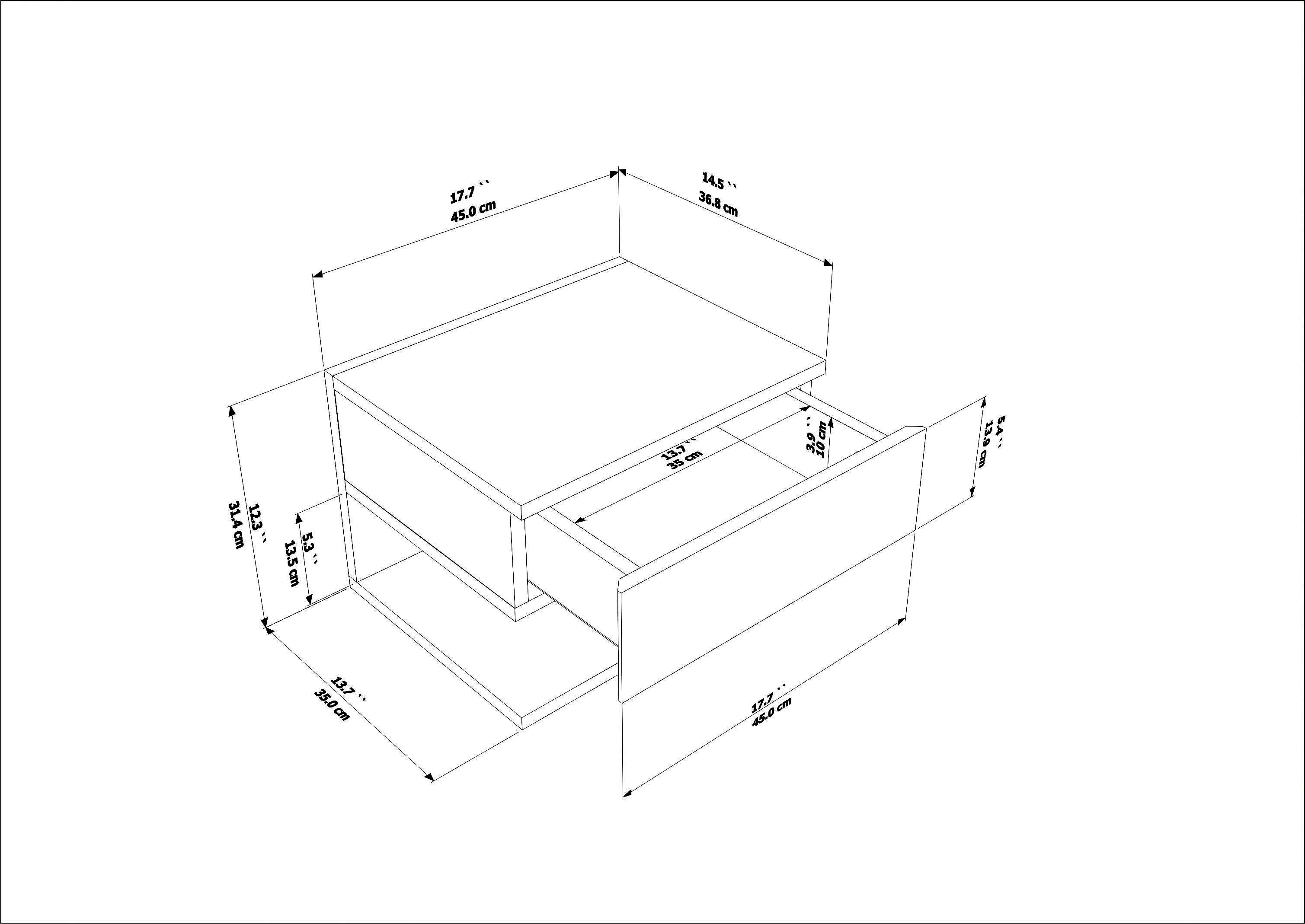 Vivid Floating Modern Nightstand